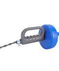 Heavy Duty 33 Foot Manual Drain Snake Featuring Flexible Spring Steel Wire that easily clears pipe blockages.