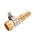 Metal Garden Hose Repair Connector Kit With Stainless Clamps For Half Inch, Three Quarter Inch Or Five Eighth Inch Hoses, close-up view