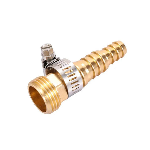 Metal Garden Hose Repair Connector Kit With Stainless Clamps For Half Inch, Three Quarter Inch Or Five Eighth Inch Hoses, close-up view