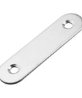 Straight Up Rock Solid Heavy Duty Stainless Steel Flat Corner Brace Plates For Furniture Repair Woodworking Joints Top Shelf Hardware Pro Grade Silver Brackets Pack Of 30 showing a flat 60x16x2mm stainless steel plate.