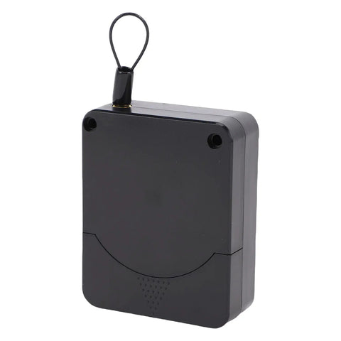 Automatic Retractable Screen Door Closer With 2.65 Lbs Closing Force, black ABS and alloy steel casing shown.