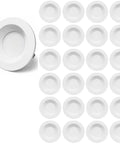 AH Lighting 2 Inch 5CCT Recessed Retrofit Downlight Dimmable with Baffle Trim - UL Certified - 24 Pack, shown from an angle.