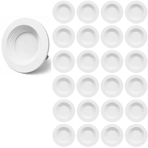 AH Lighting 2 Inch 5CCT Recessed Retrofit Downlight Dimmable with Baffle Trim - UL Certified - 24 Pack, shown from an angle.