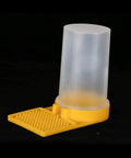 Bee Water Dispenser For Beehives Durable Plastic Drinking Nest Feeder Entrance Feeder For Hives, yellow and transparent design.