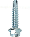 Bulk 3000 Pack Hex Washer Head One Quarter Inch Self Drilling Tek Screws Number 14 for Drywall Metal Wood Fastening Kit