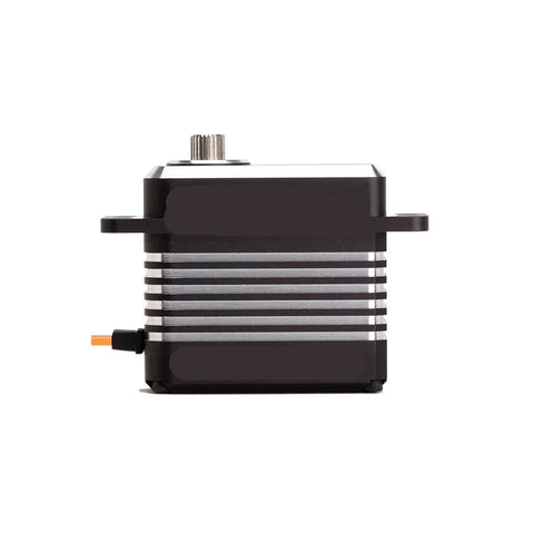 Heavy Hitter 20 kg cm Torque RC Servo With Coreless Motor At 8.4 V Delivers Snappy 0.10 S Speed side view showing steel gears and waterproof design.