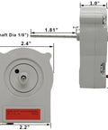 Refrigerator Condenser Fan Motor Replacement For LG Haier 12V 1A ODM001F4A EAU63923601 with dimensions and specs shown