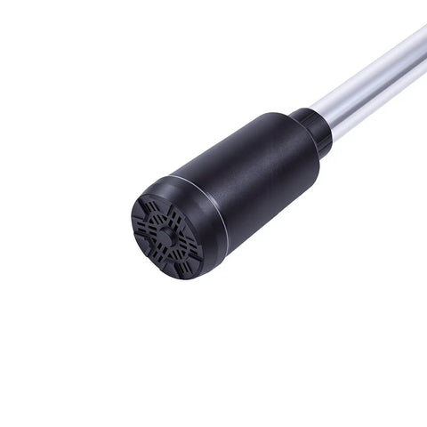 Close-up of the Heavy Duty Cordless Stick Water Transfer Pump Dumps 720 GPH Water Fast With 16 Ft Lift drainage head for efficient water removal.