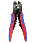 Heavy Duty Automatic Wire Stripper And Cable Cutter Tool Multifunctional Electrician Pliers With Built In Terminal Crimper shown front view.