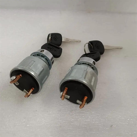 JWDAWN 2Pk JK404C Ignition Switch Key for Electric Forklift Trailer Caravan with two keys and 20mm mounting hole.