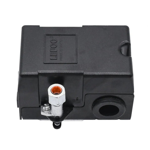 Heavy Duty Air Compressor Pressure Switch With Unloader No Fuss Start, 95 To 125 PSI, Single Port, One Quarter Inch NPT Tank Connection