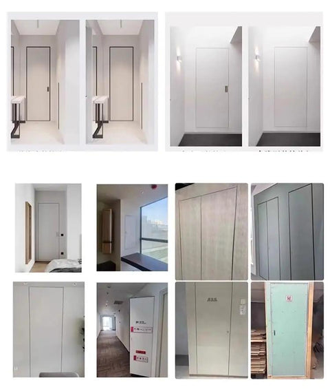 Heavy Duty Drywall Access Panel With Clean Flush Mount Lid And Weather Resistant Aluminum Shell in various indoor settings.