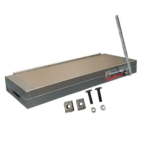 6x16 Inch Fine Pole Permanent Magnetic Chuck For Surface Grinding Machine, Sealed Rectangular Chuck With One Piece Top Plate And Removable Handle