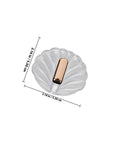 Clear shell-shaped Six Pack Peel And Stick Wall Hooks With Rock Solid Hold For Zero Hassle Bathroom Setup Self Adhesive Hangers.