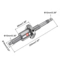 Linear Motion Ball Screw SFU1605 Kit With Anti Backlash Nut For CNC Machines 16mm Diameter 5mm Pitch shown with measurements