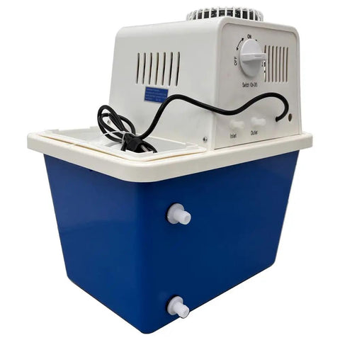 Side view of 15L circulating water vacuum pump component of the 2L Rotary Evaporator Kit With 15L Circulating Water Vacuum Pump 110V