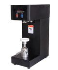 Pro Grade Electric Cup Sealer With Digital Lcd Counter And Sturdy Groove Base For Coffee Shops side view showing stainless steel components.