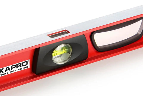 Heavy Duty I Beam Level Featuring Dual View Plumb Site Magnified Cylindrical Vials And Sturdy Aluminum Body Perfect For Snappy Framing And Rock Solid Layout Work At 48 Inches