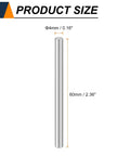 25 Piece M4 X 60mm Dowel Pins Set In 304 Stainless Steel, silver cylindrical pin with measurements displayed