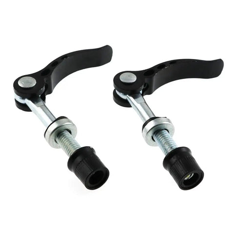 Two Pack M8x65 Black Quick Release Bike Seat Post Clamp For Folding And Mountain Bikes, Easy Height Adjustment, Strong Lock