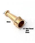 Top Shelf Brass Garden Sprinkler Hose Nozzle Set Five Piece Kit 1/2" male thread fitting for high flow rate watering.