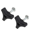 Top Quality Plastic Lawn Mower Handle Screw Nut Heavy Duty Wear Resistant Triple Cornered Triangle Knob Kit Grip Replacement Parts For Easy Fixes, black PP steel, 2-pack