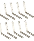10 Pack L Shape Angle Corner Braces With Shelf Bracket Fasteners And Corner Connectors for 90 Degree Heavy Duty Support