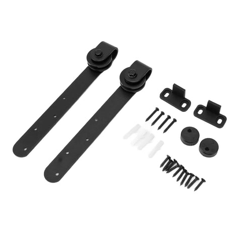 Sliding Barn Door Hardware Kit With Carbon Steel Track And Mini Rail Easy Install No Squeaks Smooth Quiet Sliding components