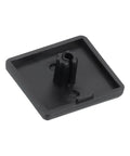 30 Pcs Nylon End Caps For 20x20mm T Slot Aluminum Profile 2020 European Standard Extrusion Plug For Trolleys, Fish Tanks, Storage Racks Black Durable, Easy Fit, Rust Resistant, Smooth Edges. Black nylon 20x20mm T-slot aluminum profile end cap, angled view