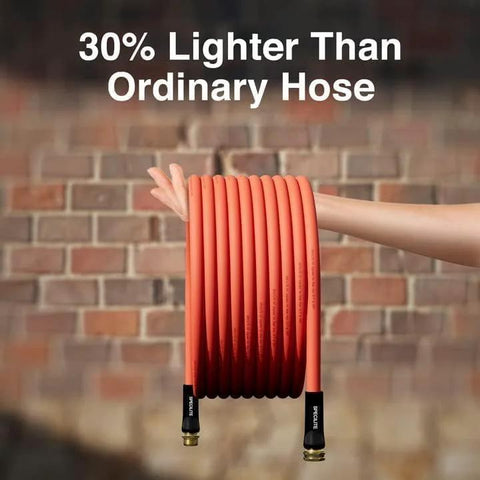 SPECILITE 5/8-inch rubber garden hose, orange, 50 ft, with 3/4-inch brass fittings