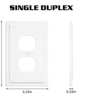 Modern Edge White 1 Gang Wall Plate Cover For Light Switches And Outlets Built Tough With Slick Clean Lines Durable Polycarbonate