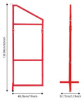 4 Pack 52 By 19 Inch Red Industrial Shelf Brackets Beefy Heavy Duty Support For Storage Racks Built For Warehouse Workshop And Outdoor Use Sturdy Steel Construction With Rust Resistant Spray Finish.