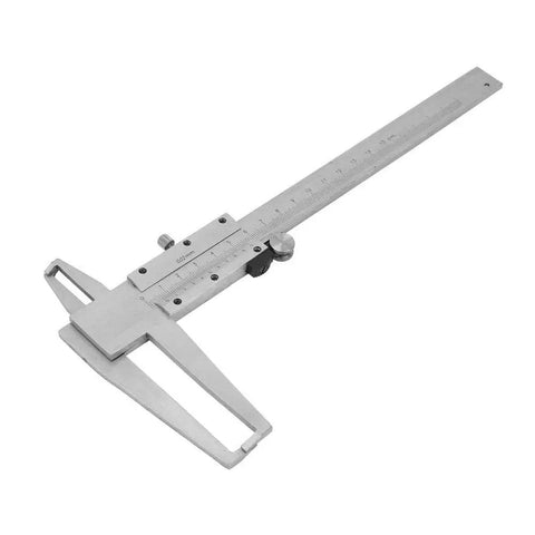 Inner Vernier Caliper 9 To 150 mm Range For Inner Hole Measurement, carbon steel tool, high precision ruler on white background