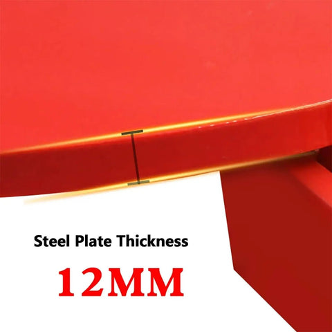 Close-up of Heavy Duty Industrial Mover Dolly featuring 12MM steel plate thickness for durability.