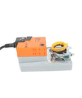 Rock Solid SM24AX Damper Actuator With Knockout 20Nm Torque And Snappy AC DC 24V Motor side view showing compact design and mounting features.