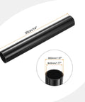 Heavy Duty Black PVC Rigid Tube 2 Inch Round Pipe Kickass Wiring Conduit Straight Shot Cable Sleeve dimensions 35cm length