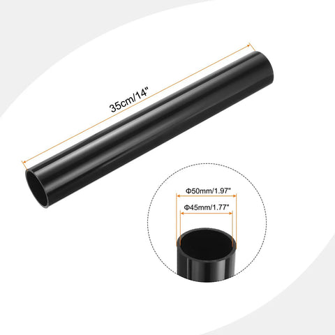 Heavy Duty Black PVC Rigid Tube 2 Inch Round Pipe Kickass Wiring Conduit Straight Shot Cable Sleeve dimensions 35cm length