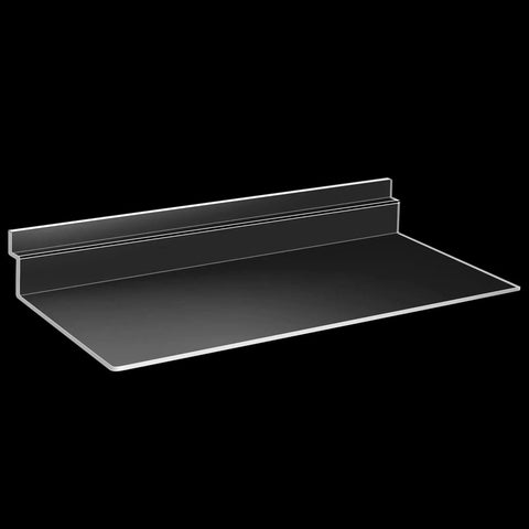 Clear Slatwall Shelves 10 Pack 4X10 Inch Transparent Hanging Display Racks For Retail Merchandising And Home Storage Load Up Your Walls Fast No Sweat Involved With A Sharp Modern Look
