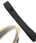 Bike Tire Rim Tape 24 Inch PVC Bicycle Tire Liner Puncture Proof Belt To Protect Your Tire Inner Tube From Nails Glass Thorns Easy To Install Black No More Flats For Everyday Rides, showing black liner and rim