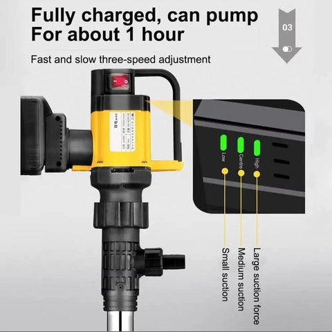 Heavy Duty Electric Oil Transfer Pump With Flexible Intake Hose For Barrels And Drums. High Performance Liquid Handler With Aluminum Tube Ideal For High Viscosity Fluids In Garage Or Workshop Settings