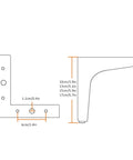 Heavy Duty Carbon Steel Furniture Legs With Slick Non Slip Rubber Bottoms And Included Screws For Sofas Couches And Cabinets Tough Gold Build dimensions diagram.