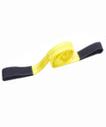 6 Ft Long By 2 In Wide Tow Strap With Reinforced Eyes, Heavy Duty Vehicle Recovery Rope, 10,000 Lbs Capacity, High Visibility Yellow