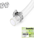 Clear PVC Tubing With Three Quarter Inch ID And One Inch OD Ten Feet Long Thirty PSI with clamps and packaging