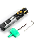 Heavy Duty 1 Inch Shank Indexable End Mill For Rugged Milling, 1 Inch Cutting Diameter, TiN Coated Carbide Inserts APKT1003