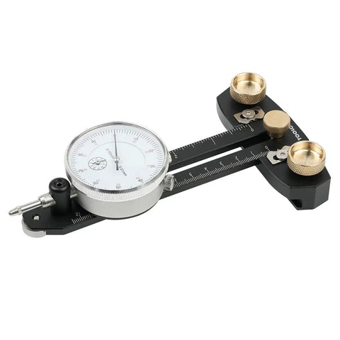 Table Saw Alignment Gauge And Thin Rip Jig Calibrator Dial Indicator with 0-10 mm Range, CNC Aluminum Brass Material