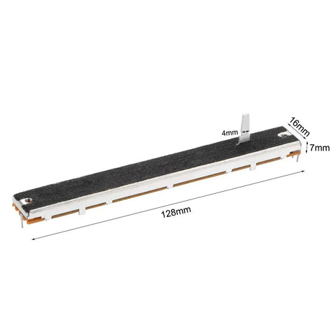 10K Ohm Linear Slide Potentiometer Fader B103 Mono 128mm Straight Pot for Dimming and Tuning Variable Resistor for Audio Mixers and DIY Electronics