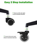 Step-by-step installation of Heavy Duty Three Inch Lockable Swivel Caster With Slick Rolling Threaded Stem Wheel.