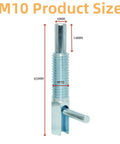 M10 Stainless Steel Heavy Duty Retractable Indexing Plunger Pin, sizes marked, ideal for precision fixturing.