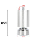 Adjustable 4x Metal Furniture Legs 10cm Heavy Duty Alloy Feet For Tables Sofas Beds Wardrobes With 10mm Screw Hole Floor Protection