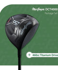 DCT4000 16 Piece Golf Club Set With Bag For Right Hand Players, 460cc Titanium Driver, close-up view on green background